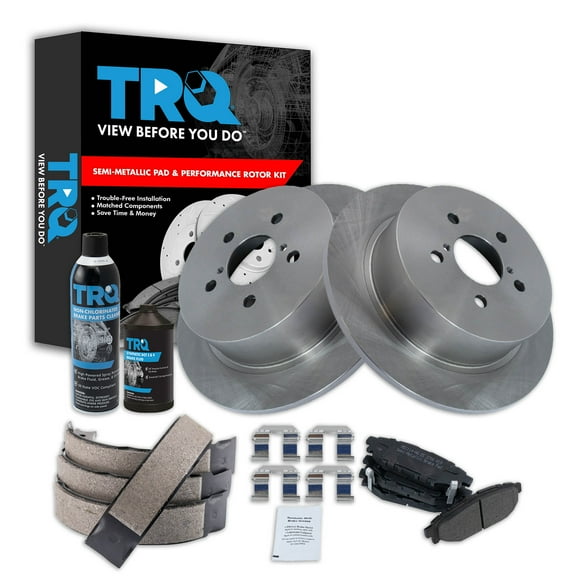 TRQ Rear Brake Pad & Rotor Kit BKA38621 Fits Select 2005-2009 Subaru Legacy , 2005-2009 Subaru Outback