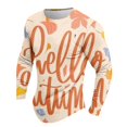 thumbnail image 4 of Mens T-Shirts Male Autumn And Winter Thanksgiving Theme Celebrates Turkey Long Sleeve Round Neck Printed Tee, 4 of 4
