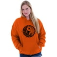 thumbnail image 3 of Floral Yin Yang Symbolic Spiritual Women Plus Size Graphic Pullover Hoodie Brisco Brands 2X, 3 of 3