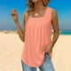 thumbnail image 1 of Chaleco Sin Mangas Camiseta holgada de verano Chaleco superior de cola de milano informal Ropa femenina suave (Rosa M) Cgtredaw Para estrenar, 1 of 1