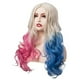 thumbnail image 2 of Disfraz de fiesta de anime Wig Harleys Quinns Curly sintético, 2 of 3
