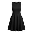 thumbnail image 4 of OSFVNOXV Mini Dresses for Juniors Summer Cute Bodycon Tea Party Dress Boat Neck Pleated Ruched Vintage Corset Dresses for Wedding Guest, 4 of 9