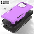thumbnail image 3 of for iPhone 16 Pro Max Case, Military-Grade Drop Phone Case iPhone 16 Pro Max, Heavy Duty 2 in 1 Full Body Rugged Shockproof Protection Hybrid Hard PC Bumper Drop Protective Girls Women Men ,Purple, 3 of 5