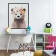 thumbnail image 3 of Stupell Industries Eclectic Flower Crown Bear Black Framed Giclee Art, 24 x 30, by The Prints Vibe, 3 of 8