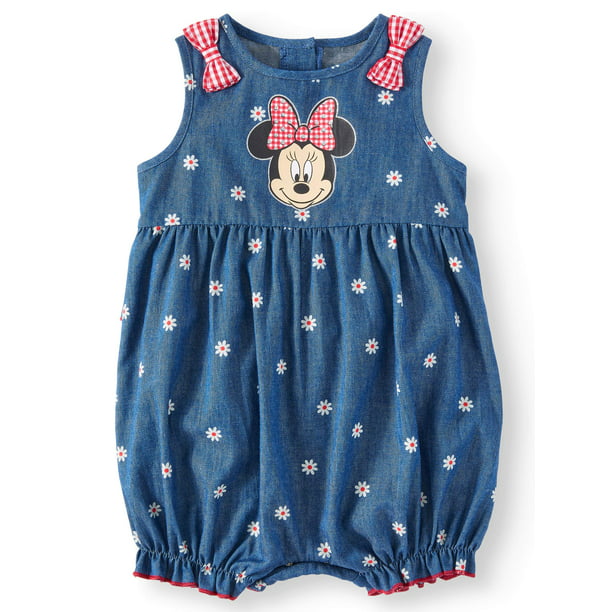 Speels kanker dood Disney Minnie Mouse Baby Girl Romper - Walmart.com