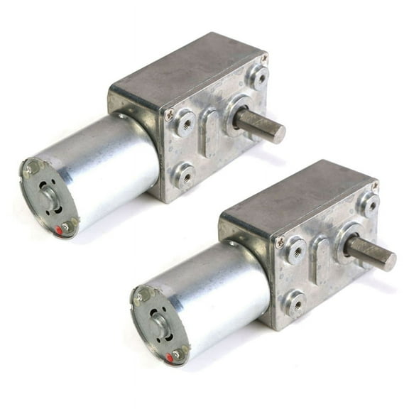 2X GW370 12V 6Rpm Reversible High Worm Geared Motor Torque Turbo DC Motor 35A