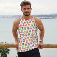 thumbnail image 6 of KLL Tulips Flowers Print Men's Muscle Gym Workout Stringer Tank Tops Bodybuilding Fitness T-Shirts Tank Tops Men-X-Large, 6 of 7