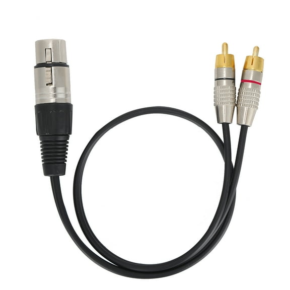 Audio Splitter 1 XLR Female Plug to 2 RCA Male Plugs Cable for Home Theater and Professional Audio EquipmentFemale Plug 2m