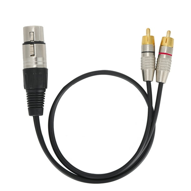 Divisor De Audio XLR A RCA, 1 XLR Hembra A Doble RCA Macho Cable 1 XLR Hembra A 2 RCA Macho Enchufes Cable Para El Hogar Para Exteriores