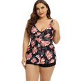 thumbnail image 2 of Women's Plus Size Tankini Swimsuit 2 Piece Swimsuits Plus Size - Swimsuits for Women, Two Piece Bathing Suits, Floral Print Tank Top with Boyshorts, Tummy Control Swimming Suits, 2 of 6