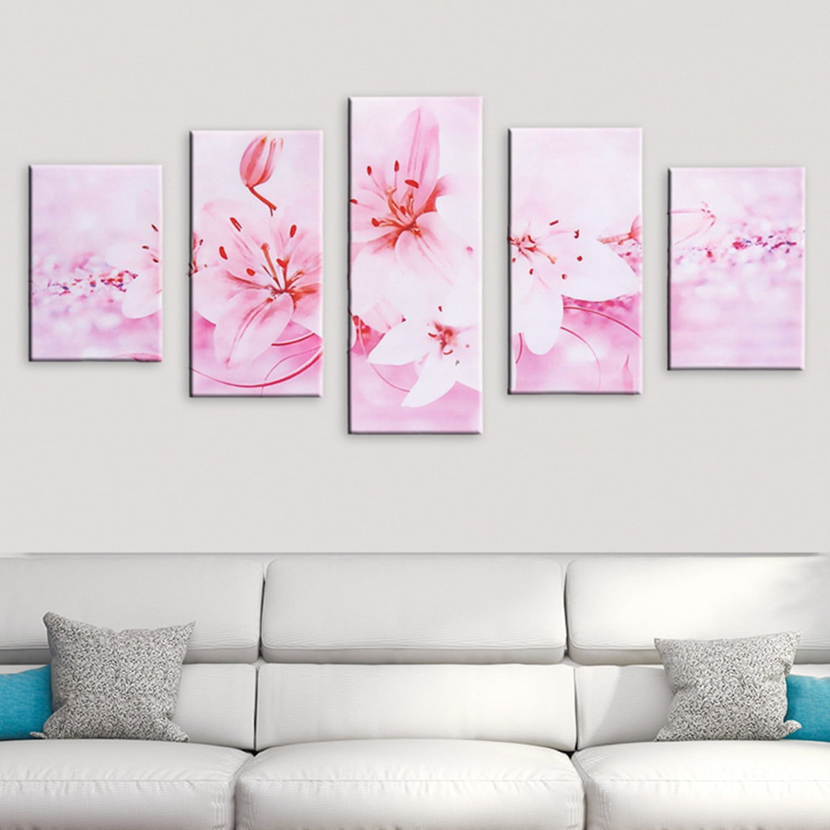 5 Panels Canvas Print Modern Abstract Flower Floral Painting Landscape Picture Wall Art Decor Living Room Bedroom Home Decoration Walmart Canada