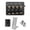 Black, variant on M Buder 4 String Headless Electric Bass Bridge Zinc Alloy Brass Replacement Part with String Lock, Wrench and Screws, Silver, 5.11 inches / 13 cm