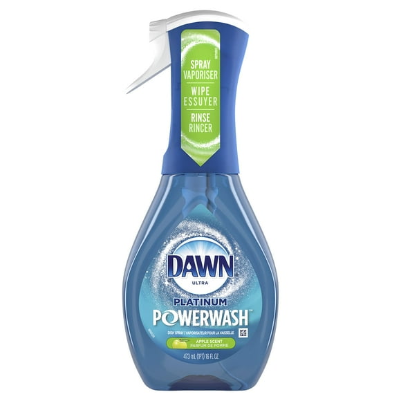 Pack of 2 Dawn Platinum Powerwash Dish Spray Starter Kit, Dish Soap, Apple Scent, 473 mL