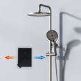 thumbnail image 5 of Black Shower Mixing Valve Wall Mount 2 Function Shower Faucet Valve Kit Embedded Bathroom 2 Way Outlet Rough In Pressure Balance Valve, 5 of 8