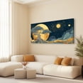 thumbnail image 4 of Oversized Canvas Wall Art Tree of Life with Sun and Moon, Blue Abstract Nature Paintings, Modern Canvas Prints for Living Room Bedroom Home Decoration, 4 of 7