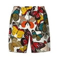 thumbnail image 5 of Rocae Retro Floral Butterfly for Men's Swim Trunks Quick Dry With Two Side Pockets and One Lined Patch PocketSmall, 5 of 9