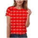 thumbnail image 2 of Blusas y camisas de manga corta con cuello redondo para niños Camiseta estampada de manga corta Cuello redondo Manga corta Casual Versátil Para niñas Niños Top de poliéster, 2 of 5