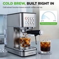 thumbnail image 4 of NutriChef 20-Bar Espresso Machine with Milk Frother, 1.8 Qt Removable Water Tank, Stainless Steel Coffee Maker for Espresso, Cappuccino, Latte & Americano, 4 of 8