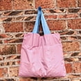 thumbnail image 5 of Shipiny Reusable Shopping Bag, Foldable Waterproof Nylon Bag, Strong Load Bearing Tote with Hidden Compartment, Various Colors for Daily Use, Pink, 5 of 6