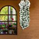 thumbnail image 1 of Flores artificiales, flores falsas, flores artificiales, ramos de rosas simuladas, cestas colgantes de pared con flores simuladas, paisajismo decorativo, flores artificiales, flores de ratán para deco, 1 of 5