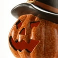 thumbnail image 4 of 7 in. Halloween Jack O' Lantern with LED Lights, Orange, 4 of 4