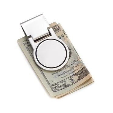 Bey-Berk International BB176S Silver Plated Hinged Money Clip - 1.25 x 2.25 x 0.25 in.