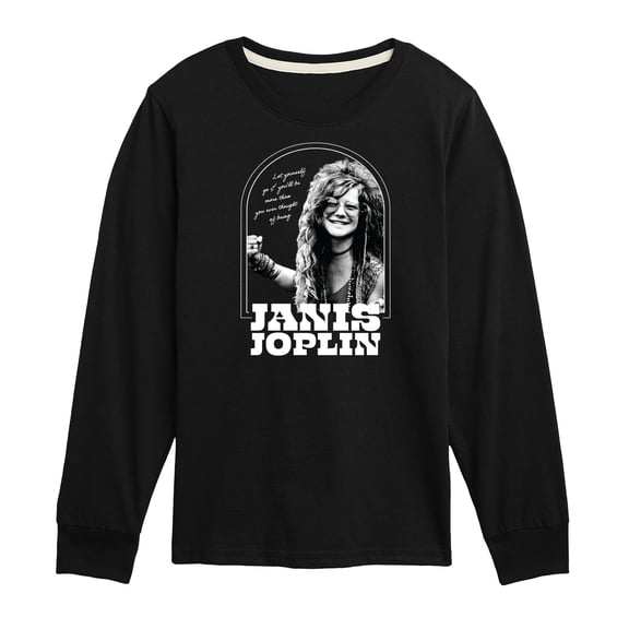 Janis Joplin - Let Yourself Go Be More - Toddler And Youth Long Sleeve Graphic T-Shirt