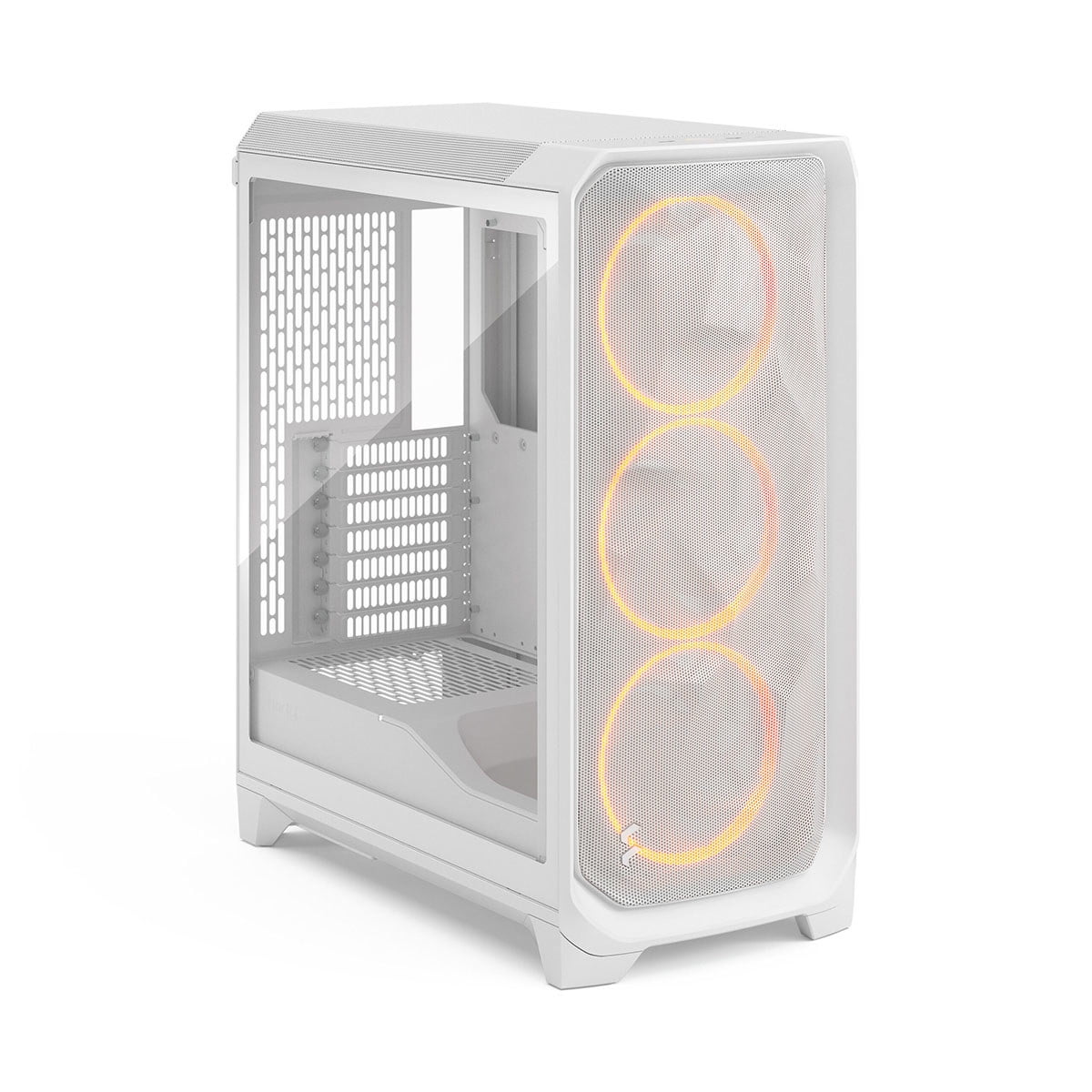 Fractal Design Meshify 3 RGB ATX mATX Mid Tower PC Case - White Chassis with Clear TG Side Panel