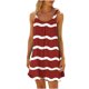 thumbnail image 1 of Vestido de Verano para las Mujeres Impreso sin Mangas Cuello Redondo, Suelto de Rodilla de Longitud Vestido Casual para la Primavera, 1 of 5