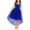Royal Blue, variant on Oudiya Girls Formal Party Dresses Wedding Tulle Sleeveless Contrast Mesh High Low Flower Dress with Belt