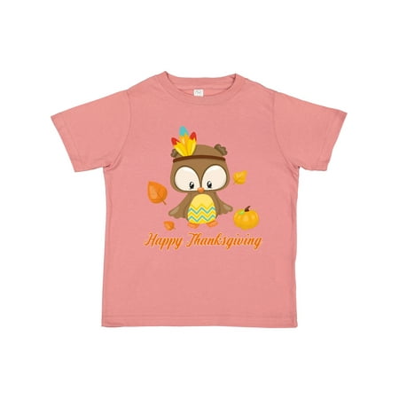 

Inktastic Happy Thanksgiving Owl Gift Toddler Boy or Toddler Girl T-Shirt