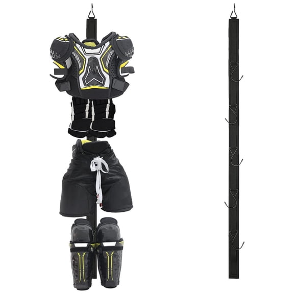 YXMEIGUO Hockey Hanger Portable Hanging Drying Rack, Durable Gear Keeper & Sports Equipment Organizer with 5 Hooks for Home, Travel & Outdoor Use