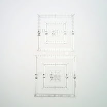 Masteelf Transparent Acrylic Sewing Template Ruler Double Quilting Ruler for Craft Projects 12 x 3 inches