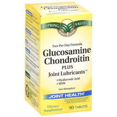 Spring Valley Glucosamine Chondroitin Plus Joint Lubricants Dietary Supplement 90 ct