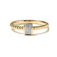 thumbnail image 2 of Imperial 1/20Ct TDW Diamond Yellow Tone Sterling Silver Rectangle Shape Cluster Promise Ring, 2 of 8