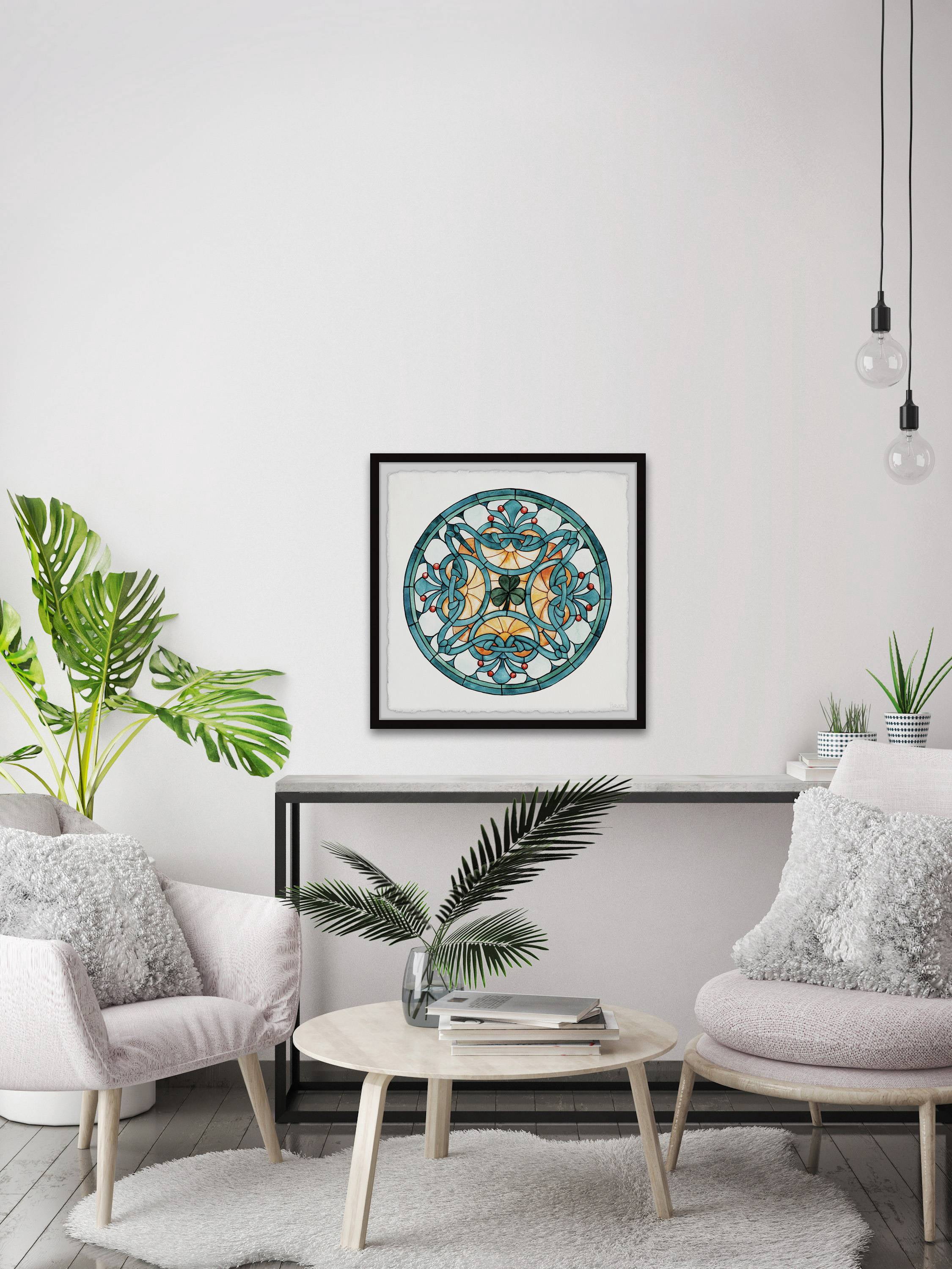 Parvez Taj Center Clover Leaf Framed Wall Art