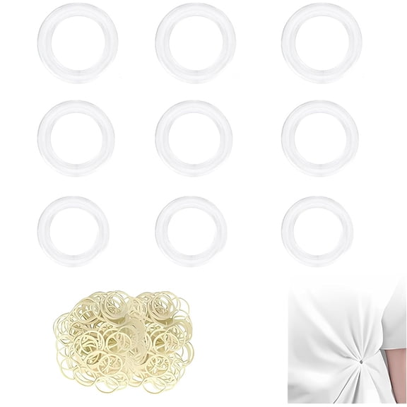 Clothing Cinch Clip，NOGIS Shirt Clips To Tighten Dress Clips Back Cinch Clips For Women Clothing，9 Rings Invisible Clothing Accessory, Shirt Ties Clips For Women With 50 Rubber Bands