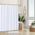 thumbnail image 7 of Plastic Shower Curtain - Water Repellent Flexible Sturdy Shower Liner for Bathroom Hotel Home Use, Easy Clean Lightweight Plastic Curtain for Shower Stall Water Protection Decor, 71*71in, White, 7 of 7