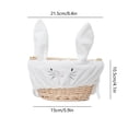 thumbnail image 3 of Decoraciones de Pascua, adornos de Pascua, regalos de Pascua, cesta de Pascua para llevar, cesta de picnic de primavera, cesta de almacenamiento tejida a mano, almacenamiento de bocadillos, huevos, du, 3 of 6