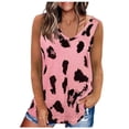 thumbnail image 2 of Spring Tops for Women Womens Casual Sleeveless Shirts Halter Neck Leopard Print Tank Top and Blouses Women's Fashion Summer Leopard Print Loose Round Neck Sleeveless Vest Tops, 2 of 3