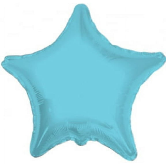Harnel Brand 18" Baby Blue Star Mylar Balloons - Pack of 10