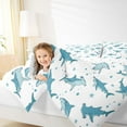 thumbnail image 4 of Feelyou Marine Shark Animal Full Size Comforter Sets, Cartoon Stars Kid Bedding Sets, 3pcs, 4 of 8
