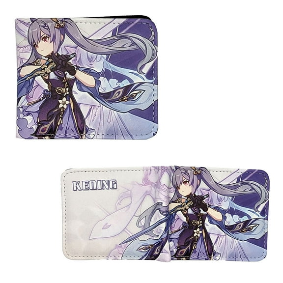 Keqing Style A - Genshin Impact 4x5" Bi-Fold Wallet