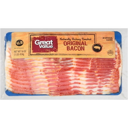 Great Value Original Bacon, 16 oz