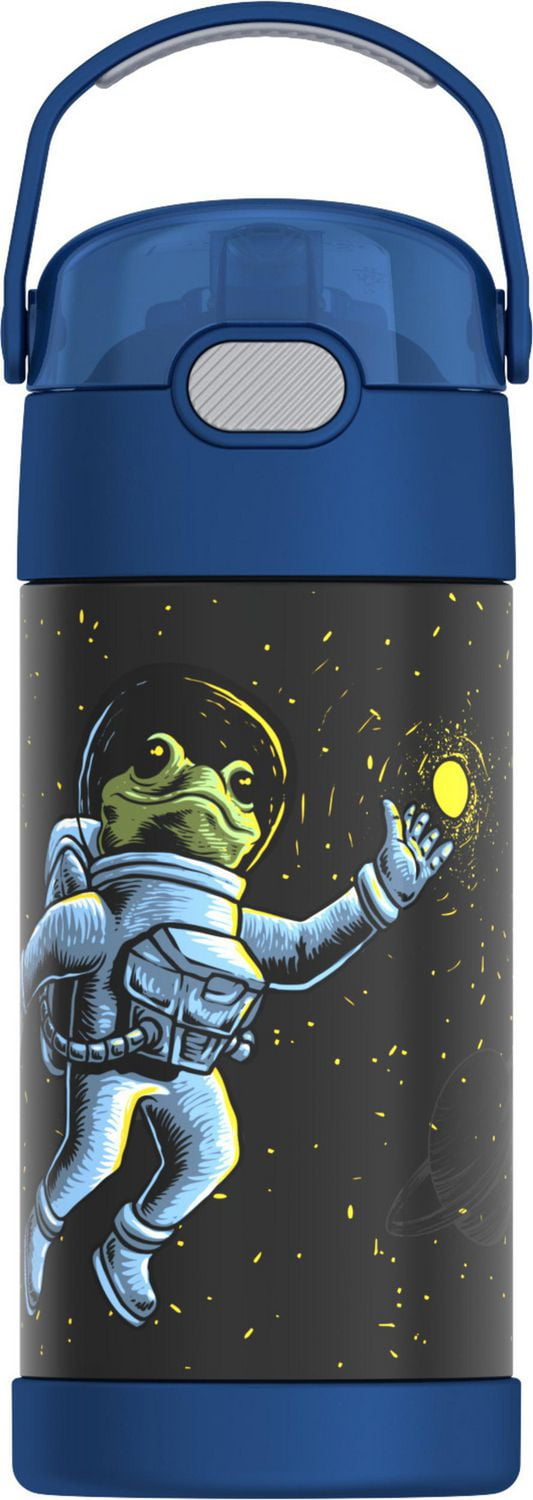 Thermos Funtainer 12 Oz Vacuum Insulated Straw Bottle, Sea Frog