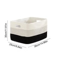 thumbnail image 2 of Woven Cotton Linen Storage Basket, Large Decorative Storage Bin, Multi-Purpose Fabric Basket for Laundry, Toys and Books, Handmade Organizer for Home and Nursery, 2 of 7