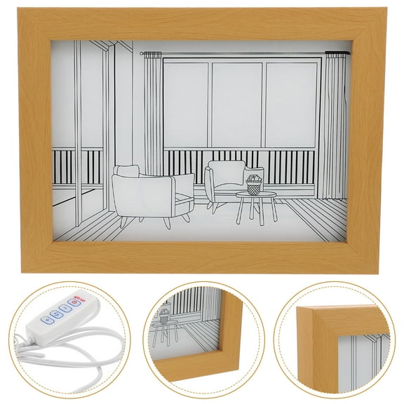 AURARMLET Light Up Picture Frame Material 1Pack 9.1X6.7X1.2In