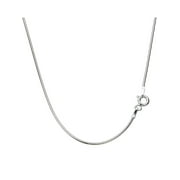 JOYFUL CREATIONS Sterling Silver 1mm Snake Nickel Free Chain Necklace Italy, 14"