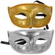 thumbnail image 1 of KAKOWELY 2 medias máscaras de Halloween para hombres y mujeres, máscara de plástico para fiestas de disfraces, adorno para Halloween., 1 of 5