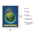 thumbnail image 2 of Amsterdam Holland - Netherlands - Vintage Travel Poster by Koen Van Os c.1948 - Master Art Print (Unframed) 9in x 12in, 2 of 4